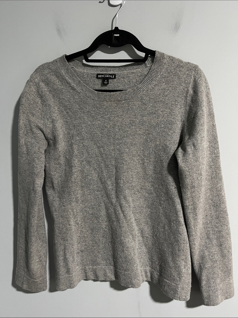 J Crew Mercantile Grey Wool Blend Sweater